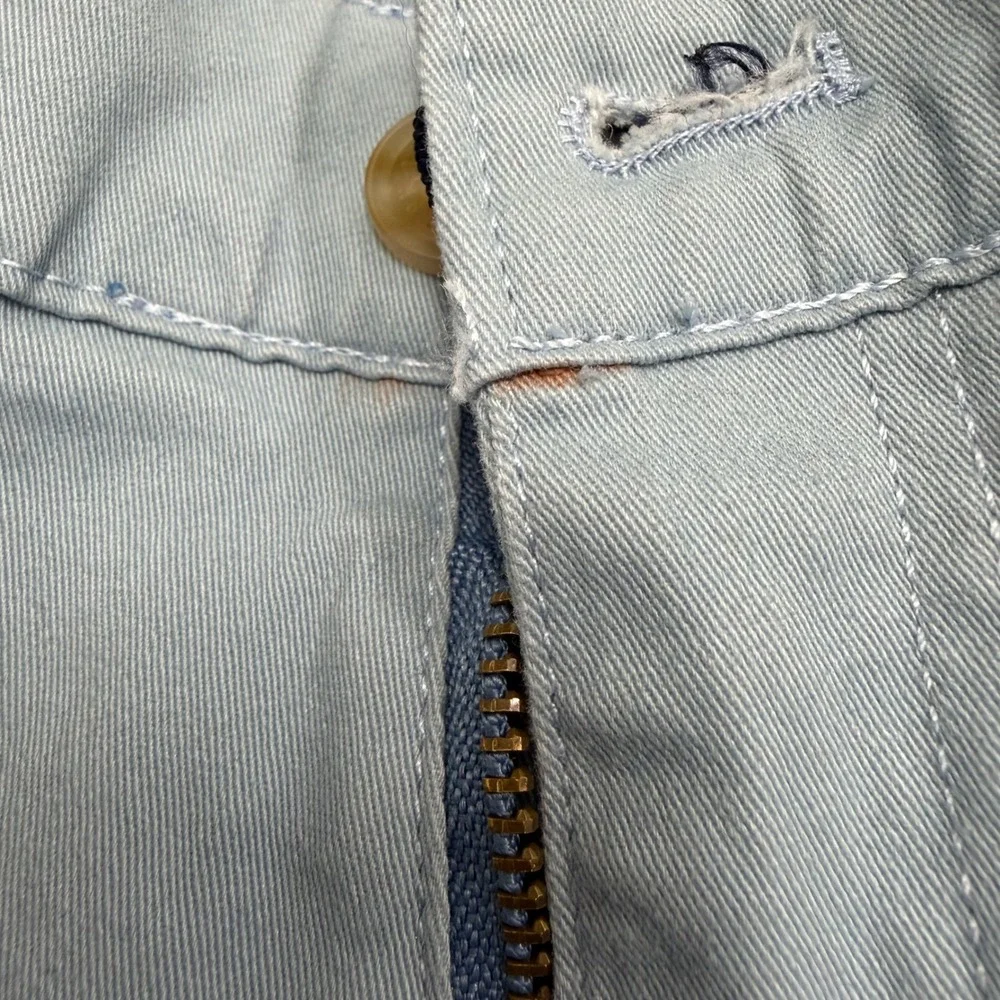Polo Ralph Lauren Chino Shorts Mens 34 Light Blue Solid Cotton Blend Flat Front